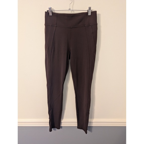 Athleta Pants - Athleta Stellar Tight High Rise Leggings Brown Zipper Ankle small athleisure